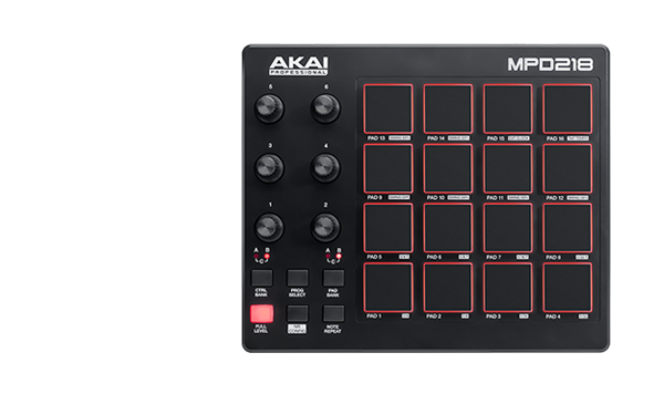 Akai Professional MIDIコントローラー MPD218-